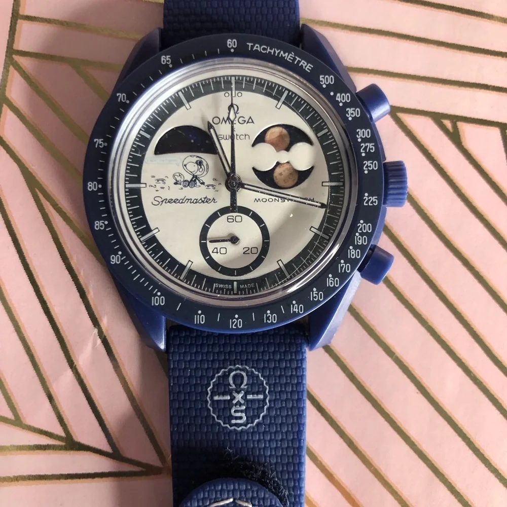 Omega x Swatch Mission to Earth-phase Moonshine Gold Watch